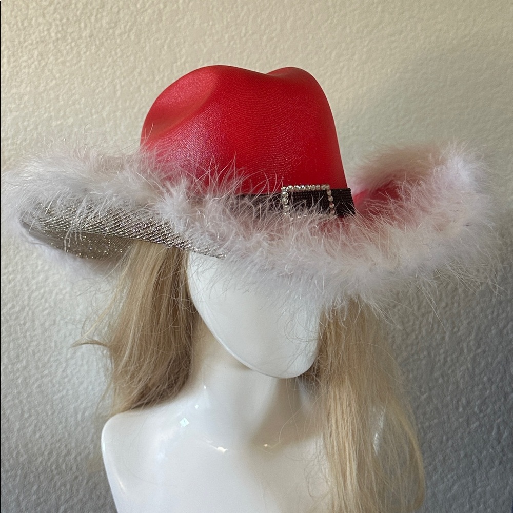 Santa Claus rhinestone cowboy hat 🤠 Mrs Claus cowgirl hat